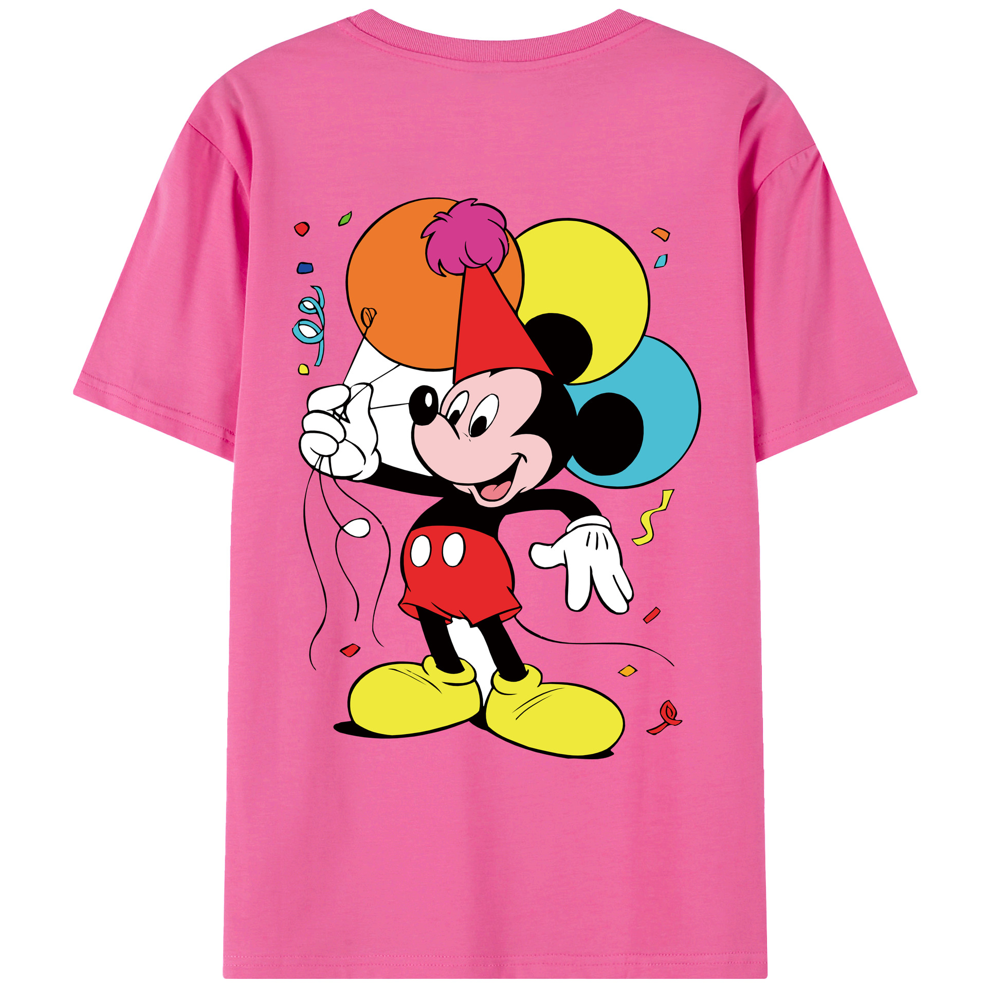 （画像用） ミッキーマウス Mickey Mouse レディース半袖Tシャツ(バックプリント)